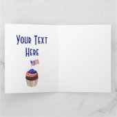 USA Flag Cupcakes Pattern Karte (Innenseite)