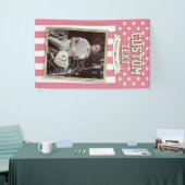 USA Flag Custom Photo Banner, Pink Flag Patriotic Banner (Messeveranstaltung)