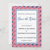 USA FLAG Customized Scripture Stylish American Save The Date (Vorderseite)