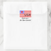 USA FLAG - Danke, LIEBE Aufkleber (Tasche)