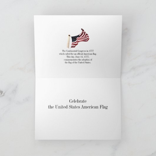 USA Flag Day Karte (Innenseite)