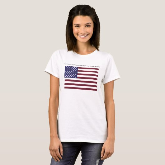 USA - FLAG - DER POWER DER MENSCHEN T-Shirt (Vorne ganz)