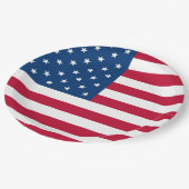USA Flag Design 4. Juli Party Pappteller (Schrägansicht)