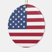 USA Flag Design Keramik Ornament (Links)