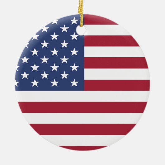 USA Flag Design Keramik Ornament (Hinten)
