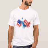USA Flag Design T-Shirt (Vorderseite)