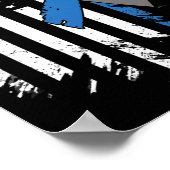 USA Flag Diabetes Typ 1 - Unterstützung der Famili Poster (Ecke)