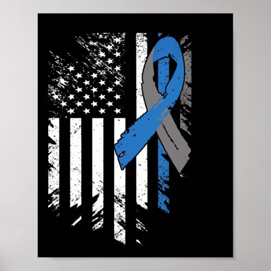 USA Flag Diabetes Typ 1 - Unterstützung der Famili Poster (Vorne)