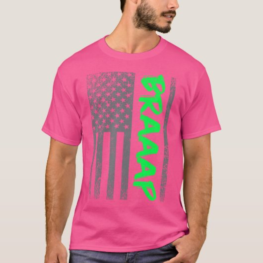 Usa Flag Dirt Bike Jet Ski Atv T-Shirt (Vorderseite)