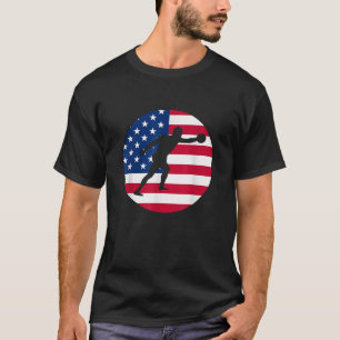 USA Flag Discus Throw Discus Launcher T-Shirt