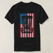 USA Flag Disk Golf T-Shirt (Design vorne)