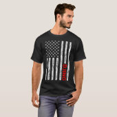 USA Flag Djing DJ Disk Jockey Deejay T-Shirt (Vorne ganz)