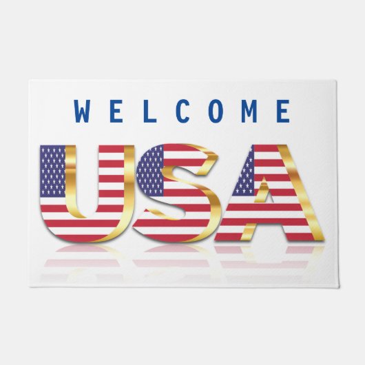 USA Flag Doormat - Willkommen Fußmatte (Vorderseite)