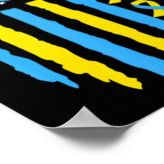 USA Flag Down Syndrome Awareness for men women kid Poster (Ecke)