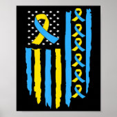 USA Flag Down Syndrome Awareness for men women kid Poster (Vorne)