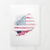 USA flag Dreifach Gefaltete Karte (Cover)