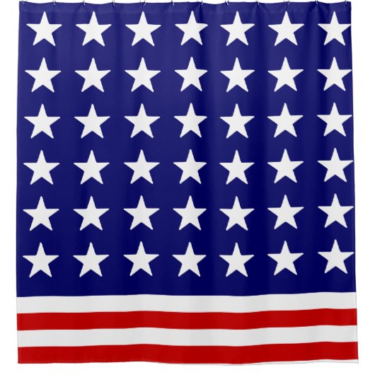 USA Flag Duschvorhang - Patriotische Badedekor (Vorderseite)
