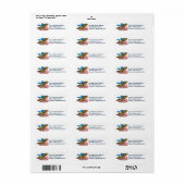 USA Flag Eage Return Address Label (Vorne)