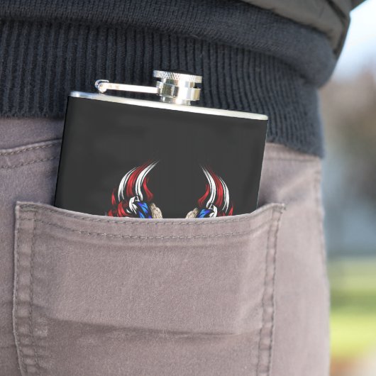 USA Flag Eagle Shield Patriotic Flachmann (Beispiel)