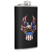 USA Flag Eagle Shield Patriotic Flachmann (Rechts)