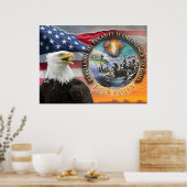USA Flag Eagle Tee Party Poster (Küche)