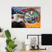 USA Flag Eagle Tee Party Poster (Heimbüro)