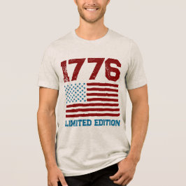 USA Flag Editierbar Personalisierter benutzerdefin Tri-Blend Shirt