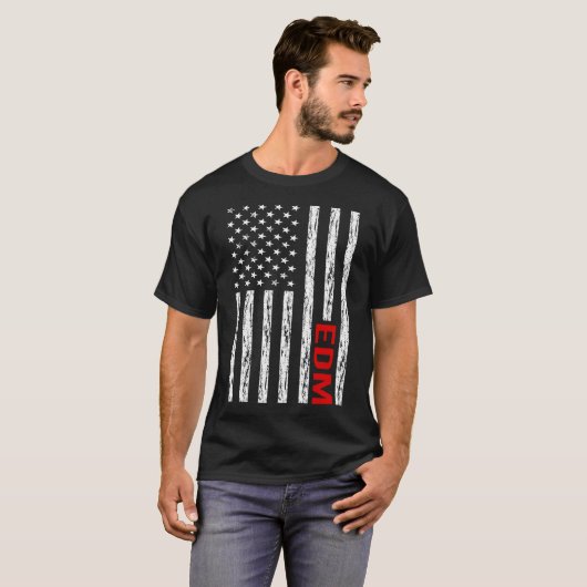 USA Flag EDM T-Shirt (Vorne ganz)