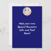 USA Flag Face Invitations Save The Date (Rückseite)