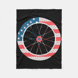Usa Flag Fahrrad Unabhängigkeit Tag 4. Juli U Fleecedecke
