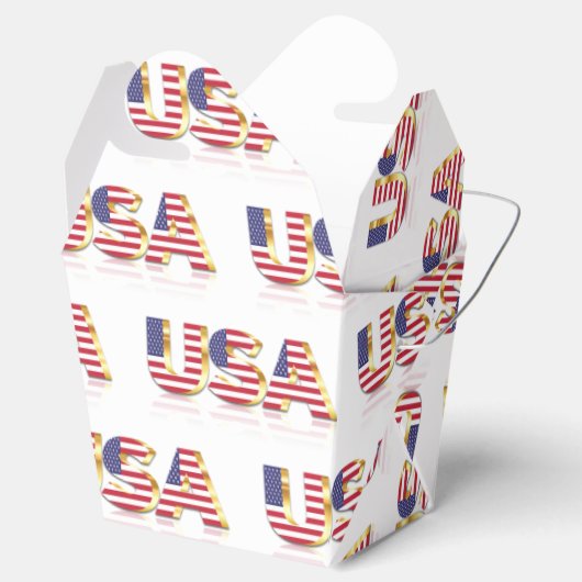 USA Flag Favor Box Geschenkschachtel (Geöffnet)