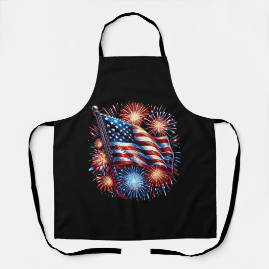 USA Flag Fireworks Patriotic Schürze (Vorderseite)