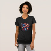 USA Flag Fireworks Patriotic T-Shirt (Vorne ganz)