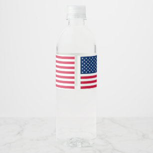 USA Flag Flasche Labels American Patriotic Wasserflaschenetikett