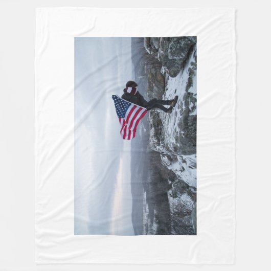 USA FLAG FLEECEDECKE (Vorderseite)