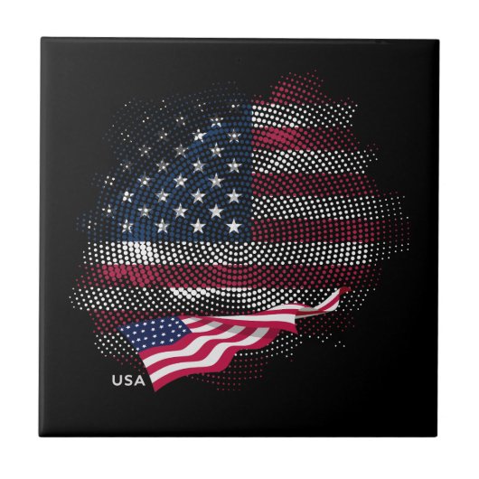 USA flag Fliese (Vorderseite)