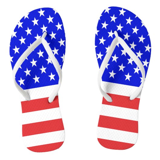 USA Flag Flip Flops Badesandalen (Fußbett)
