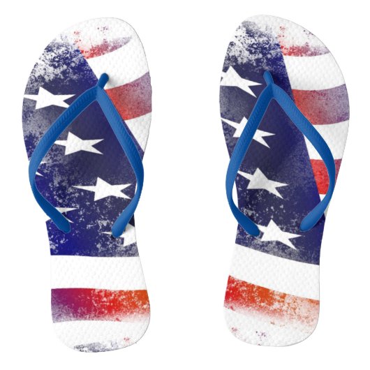 USA Flag Flip Flops Badesandalen (Fußbett)