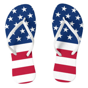 USA Flag Flip Flops Sandals Badesandalen