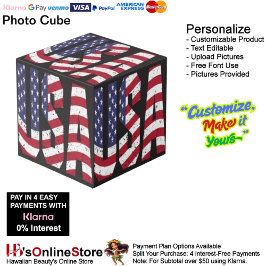 USA Flag Foto Cube Würfel