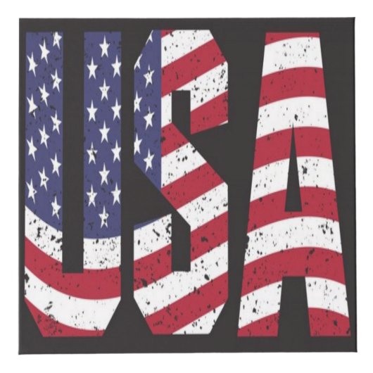 USA Flag Foto Cube Würfel (Vorderseite)