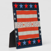 USA Flag Foto Plaque Fotoplatte (Seite)