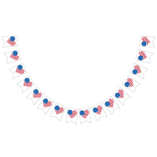 Usa Flag Frack Party Bunting Banner (Alle)