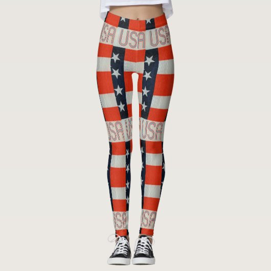 USA Flag Frauen Leggings (Vorderseite)