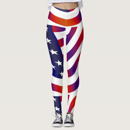 USA Flag Frauen Leggings (Vorderseite)