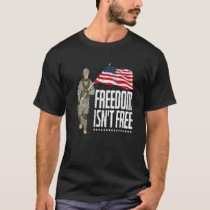 USA Flag Freedom Patriotic Soldier T-Shirt