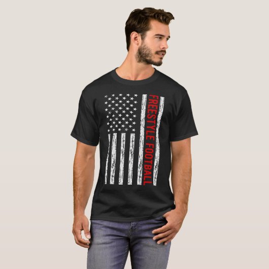 USA Flag Freestyle Football T-Shirt (Vorne ganz)