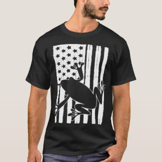 USA Flag Frog Theme Idea for Animal Lover T-Shirt