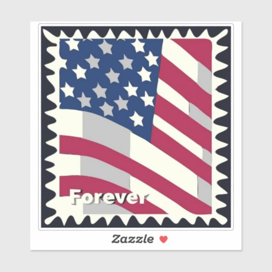 USA FLAG FÜR BRIEFMARKE AUFKLEBER (Blatt)