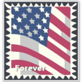 USA FLAG FÜR BRIEFMARKE AUFKLEBER (Vorderseite)